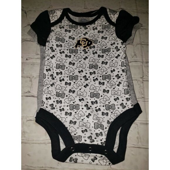 Nwt Colorado Buffalo Baby Girl Size 3-6mo Set Of 3 Bodysuit One-Piece Outfits - Picture 9 of 10